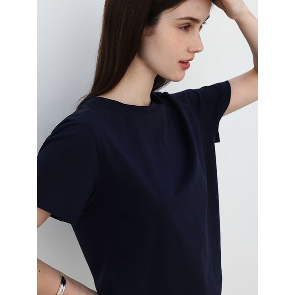 Signature silket T-shirt - NAVY