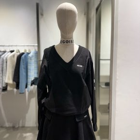 [여주점] 프린팅 포인트 V넥 밑단 스트링 티셔츠 ES2CL862