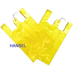 한셀 포장/분리수거 손잡이 비닐봉투 5L/노랑 특대 200매