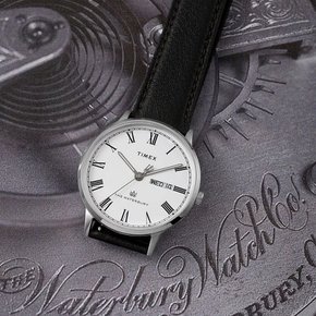 워터베리 클래식 데이데이트 가죽시계 40mm