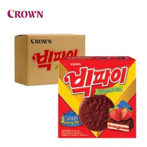 크라운 빅파이 딸기 324g 12개 대용량 간식 과자 사무실 어린이집