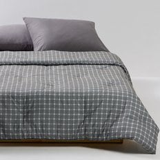 플레드 체크 고밀도 피치스킨 차렵이불 SS 차콜 J60N902151285