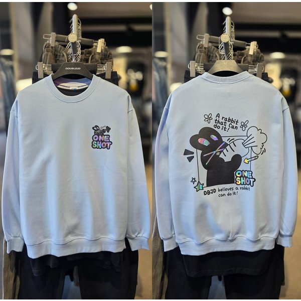 [시흥점] 원샷래빗 홀로그램 세미오버핏 맨투맨(남여공용)/JGZK22906SB