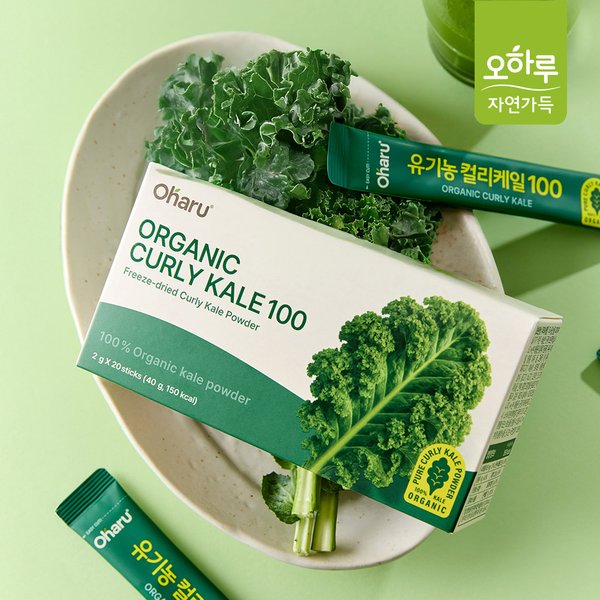 [오하루 자연가득] 유기농 컬리케일 100 10박스 (200포)