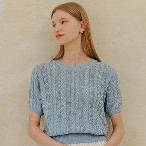 CABLE TAPE KNIT_SKY BLUE