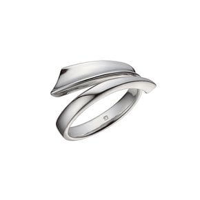 SILVER 라모 오픈링 화이트 반지 S-LINR006W