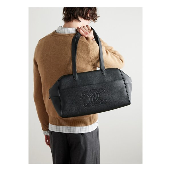 로고 디보싱 풀그레인 가죽 더플 백 46376663162912333