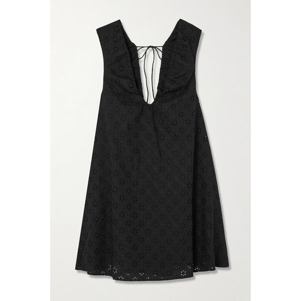 페이스풀 후아나 타이 디테일 브로더리 앵글레즈 미니 원피스 46376663162989082