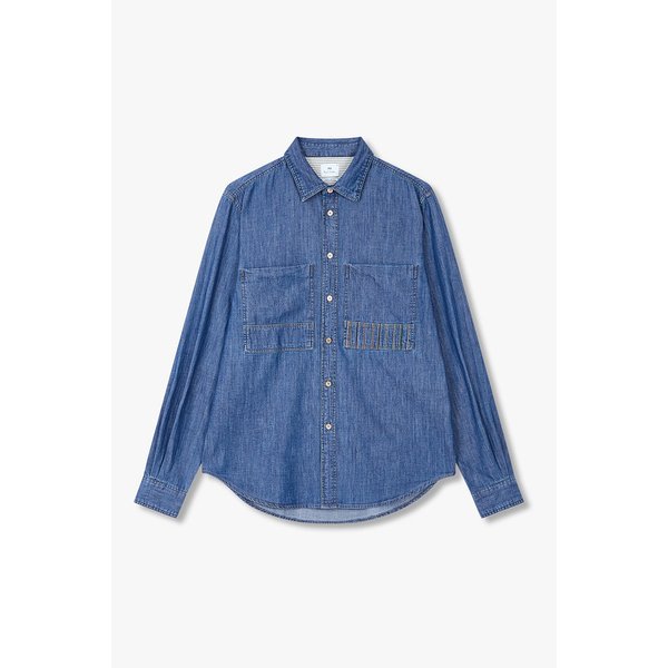 [PS PAUL SMITH] 레귤러 핏 포켓 데님 셔츠 5735303007000