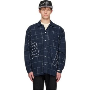 네이비 체크 셔츠 SW01605 Navy