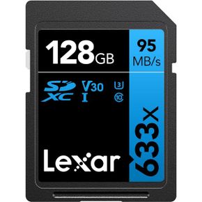 미국 렉사 sd카드 Lexar Professional 633x 128GB SDXC UHSI Card Up To 95MB/s Read for MidRan