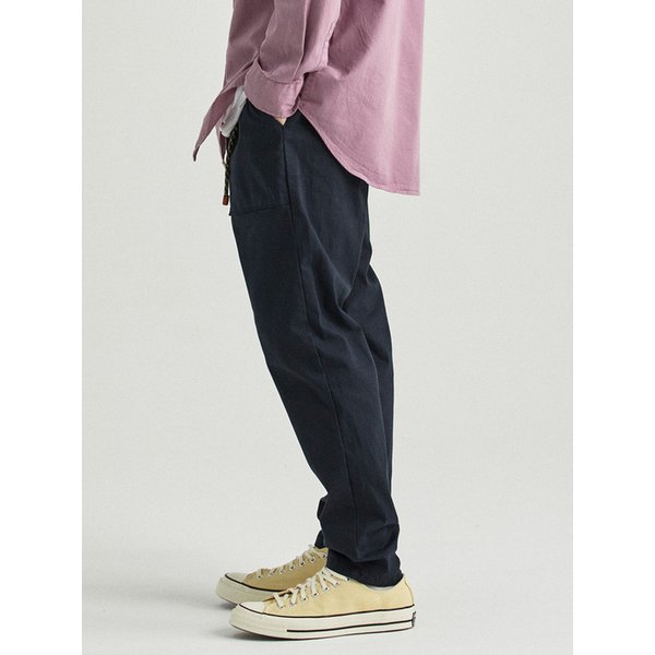 RELAX FIT COTTON FATIGUE PANTS (NAVY)