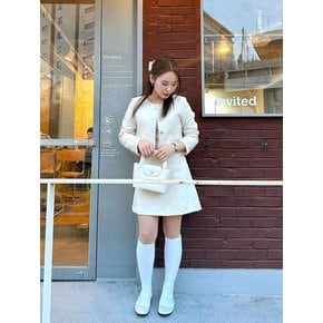 [SET] Bonita Neat Tweed Cream (Jacket+Dress)