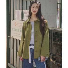 Single suede half jacket [TISP05JK17]_Olive khaki