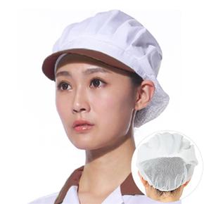 커피단색 반망사 주방 위생모자