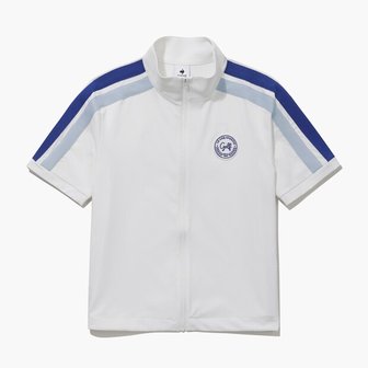 르꼬끄골프 [여주점] 여성 선데이 라인 포인트 반팔 풀집업 점퍼 GQ122LBL35 WHTE