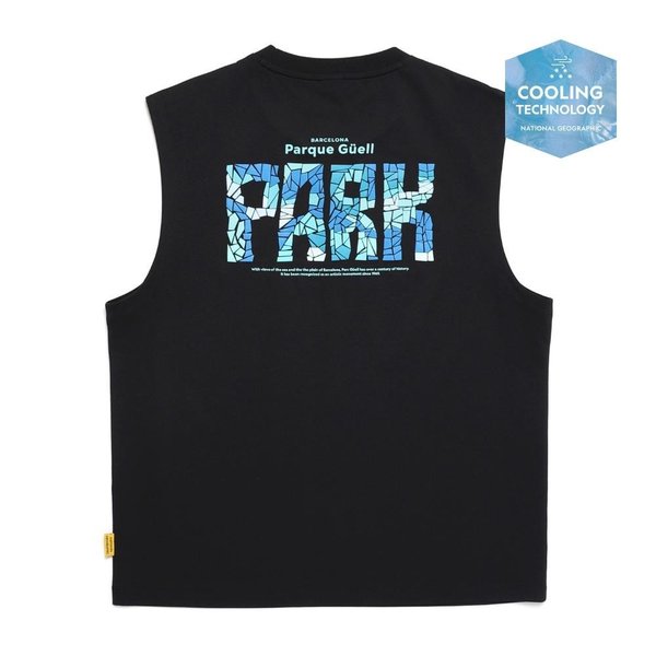 [부산점] N252MTS093 198 내셔널지오그래픽 크로우 COOL MAX 레터링 세미오버핏 민소매 티셔츠