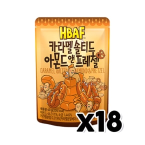 바프 카라멜솔티드 아몬드앤프레첼 디저트간식 40g x 18개