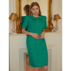 GREEN LINEN DRESS