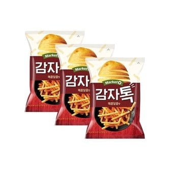  오리온 감자톡 매콤달콤맛 80g x 3개 / 봉지스낵 감자스틱