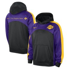 [해외] 1015807 나이키 NBA LA 레이커스 Nike Authentic Starting Five Force Hoodie Black/Purp