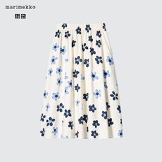 유니클로 여성 marimekko 린넨 블렌드 스커트 467518