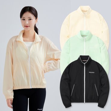 디스커버리 [정상가 159,000원] 여성 경량 크롭 하이넥 바람막이 DWWJ93043
