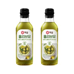 백설 압착올리브유 500ml x2개