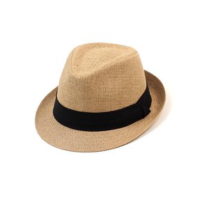 BU Summer Simple Brown Fedora 파나마햇