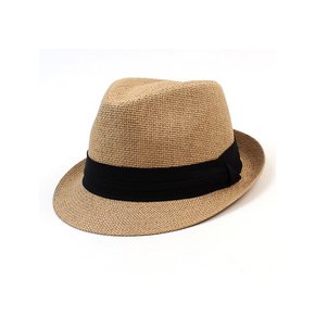 BU Summer Simple Brown Fedora 파나마햇