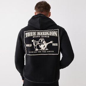 [TRUE RELIGION] 말굽 로고 후드 집업 자켓_105753_JET BLACK