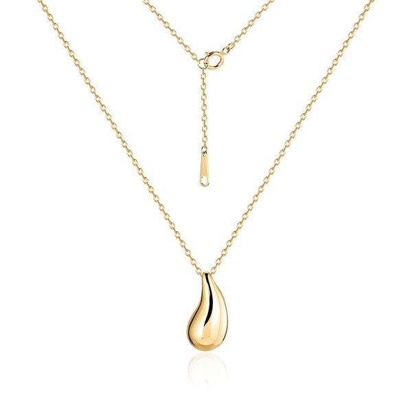 [모룬] 14K 플로럴 물방울 드롭 체인 목걸이 MON40727