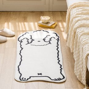 부끄부끄 댕댕이 강아지 욕실 발매트 동물 미니러그 40x60cm
