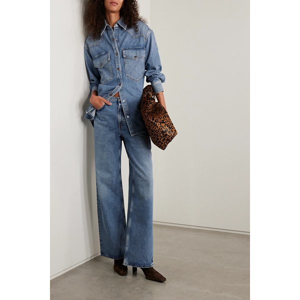 로타 데님 셔츠 미드 인디고 46376663162940549