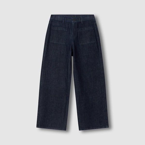 여 포켓 크롭 데님 팬츠 J125401034056