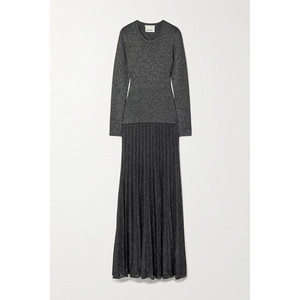 게티 플리츠 메탈릭 니트 미디 원피스 46376663162989381