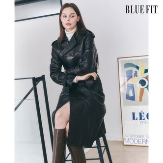  [하프클럽/블루핏]블루핏 24FW 이태리 돌체 베지터블 램스킨 트렌치 코트