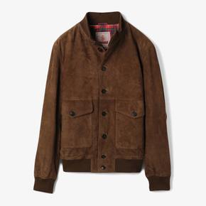 BARACUTA 바라쿠타 SUEDE BLOUSON DARK OLIVE CUF2M20003A95