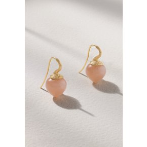 Dew Drops Small 18-karat Gold Moonstone Earrings 피치