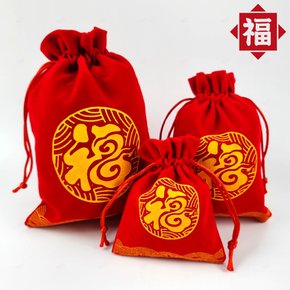 벨벳 파우치 복 주머니 벨벳주머니 복주머니 포장 악세사리 작은 끈 컬러 화장품파우치 선물