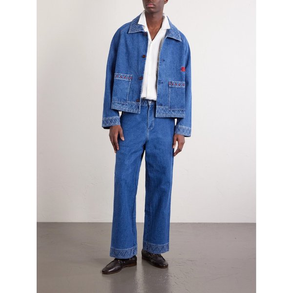 보디 놀리 브룩 스트레이트 레그 자수 데님 46376663162957806