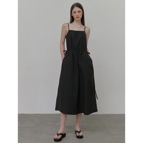 Slip Logo String Dress, Black