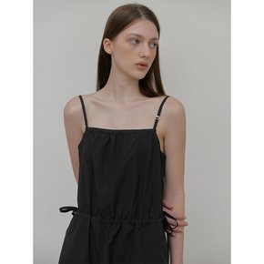 Slip Logo String Dress, Black