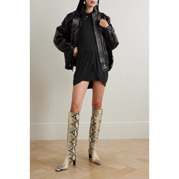 니아메 드레이프 저지 미니 원피스 46376663162989496