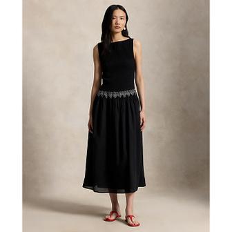 폴로 랄프 로렌 여성 스모크 코튼 보일 드레스(WMPODRSNFA21092001)