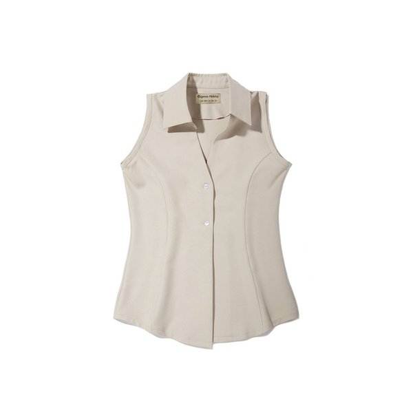 테일러드 슬리브리스 셔츠_아이보리