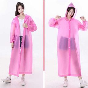 캐주얼 패션 컬러 레인 코트 후드 코트 형 우의 우비 비옷성인우비
