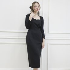 블로썸 미디 드레스 (블랙) Blossom midi dress (Black)