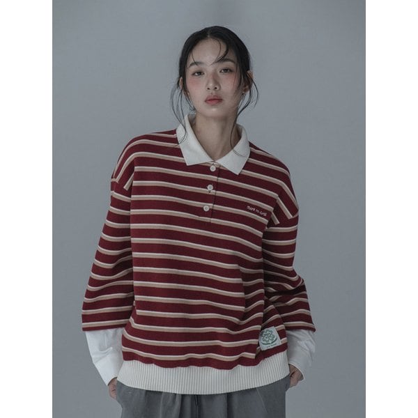 [리퍼브]LOLIPOP SHIRT SLEEVE SEWATSHIRT_WINE