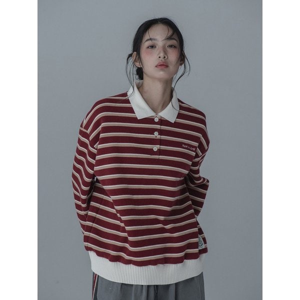 [리퍼브]LOLIPOP SHIRT SLEEVE SEWATSHIRT_WINE